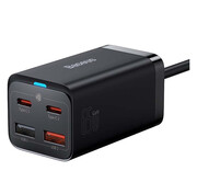 Baseus Ładowarka sieciowa GaN3 Pro 2x USB-C 2x USB-A 65W Baseus