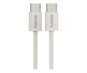 Hama Kabel ładujący USB-C-USB-c nylonowy 1m beżowy Hama