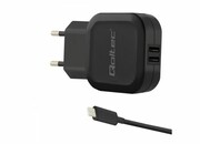 QOLTEC 17W | 5V | 3.4A | 2xUSB + kabel USB typC 50188 Ładowarka sieciowa 17W 5V 3.4A 2xUSB kabel USB typC 50188 QOLTEC