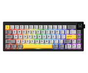 Ajazz AK650 Dream Weaver Switch Black Gray Yellow RGB z ekanem Ajazz