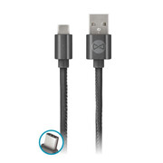 Forever Kabel USB - USB-C 1M FOREVER skóra czarny # Forever