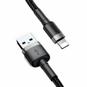 Baseus Lightning USB Cafule 2,4A 1m (szaro-czarny) CALKLF-BG1