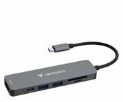 VERBATIM USB-C Essentials Multiport Hub 6 Port with card reader USB-C Essentials Multiport Hub 6 Port with card reader VERBATIM