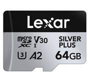 Lexar 64GB microSDXC Silver Plus UHS-I U3 A2 V30 Lexar