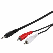 VIVANCO Audio PS L 509, 2 X Rca, 3.5MM, 1, 1,5M 19320 Kabel Audio Vivanco PS L 509 2 X Rca 3.5MM 1 5M 19320 VIVANCO
