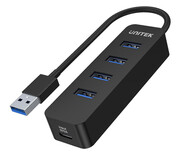 Unitek Hub USB-A, 4 porty USB 3.1, aktywny, 10 W Unitek