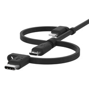 Belkin Kabel 3w1 USB-A na Lightning, microUSB, USB-C, 1m, czarny Belkin