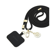 Guess Pasek czarny/black Nylon 4G Metal Charm Guess