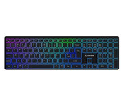CANYON Klawiatura HKB-W11 UK/US RGB Dwa Tryby Bezprzewodowa Czarna CANYON