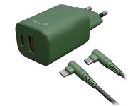 Hune Ładowarka sieciowa GaN 20W USB-C+USB-A + 1.2 m Lightning For Hune