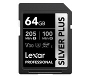 Lexar 64GB Silver Plus SDXC UHS-I U3 V30 Lexar