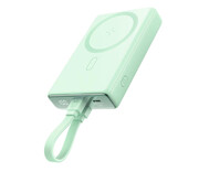JoyRoom Powerbank magnetyczny 10000mAh 20W z podstawką zielony JoyRoom