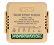 MOES Przekaznik dopuszkowy podwójny Mini Wi-Fi TUYA MS-104B-M Przekaznik dopuszkowy podwójny Mini Wi-Fi TUYA MS-104B-M MOES