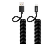 Silver Monkey Kabel sprężynowy USB-A - Lightning MFI 1m Silver Monkey