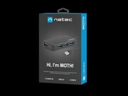 NATEC HUB USB 3.0 MOTH 4-PORTY CZARNY NHU-1342 HUB USB 3.0 MOTH 4-PORTY CZARNY NHU-1342 NATEC