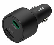 HAMA ŁADOWARKA SAMOCHODOWA 32W, PD/QC 1X USB-C, 1X USB-A, CZARNA ŁADOWARKA SAMOCHODOWA 32W PD/QC 1X USB-C 1X USB-A CZARNA HAMA