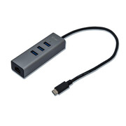 i-tec USB-C Metal LAN HUB 3x USB 3.0 RJ-45 10/100/1000 Mb/s i-tec