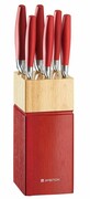 AMBITION Zestaw noży w drewnianym bloku Ombre 7-elementowy czerwony (51227) Zestaw noży w drewnianym bloku Ombre 7-elementowy czerwony (51227) AMBITION