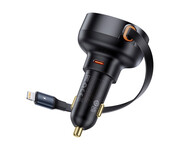 Baseus Ładowarka samochodowa USB-C żeńskie / Lightning męski 60W Baseus