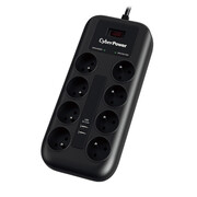 CyberPower Professional - 8 gniazd, 2x USB 2.4A, 1.8m CyberPower