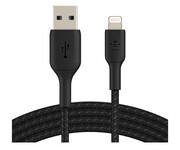 Belkin Kabel USB-A na Lightning, w oplocie, 2m, czarny Belkin