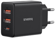 Baseus Ładowarka sieciowa Cube Fast Charger 2xUSB-A USB-C 30W Black Baseus