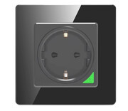 Avatto Inteligentne gniazdo ścienne WiFi TUYA (czarne) Avatto