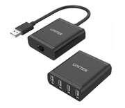 Unitek Przedłużacz USB 2.0 - 4x USB (po skrętce RJ-45) Unitek