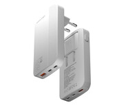 Mobile Origin 65W GaN III Slim Charger dual USB-C single USB-A white Mobile Origin