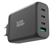 Silver Monkey Ładowarka sieciowa GaN 140W USB-C PD 3.1 + USB 3.0 QC B Silver Monkey