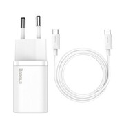 Baseus Super Si Quick Charger 1C 25W EU White + cable Baseus