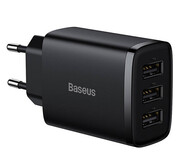 Baseus Ładowarka sieciowa 3x USB-A 17W Baseus