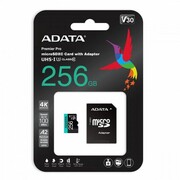 Adata microSD 256GB 100MB/s AUSDX256GUI3V30SA2-RA1 microSD 256GB 100MB/s AUSDX256GUI3V30SA2-RA1 ADATA