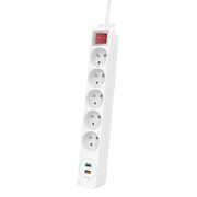 Hama Listwa zasilająca - 5 gniazd, USB-C, USB-A Hama