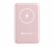 VERBATIM Charge 'n' Go Magnetic Wireless Power Bank 10000mAh różowy 32248 Charge n Go Magnetic Wireless Power Bank 10000mAh różowy 32248 VERBATIM