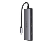 UGREEN Adapter 6w1 CM498 Hub USB / 2x USB-A 3.0 USB-C 3.0 2xHDMI PD UGREEN
