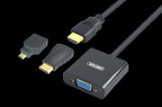 UNITEK Adapter HDMI, mini HDMI, micro HDMI - VGA+audio Y-6355 Adapter HDMI mini HDMI micro HDMI - VGA audio Y-6355 UNITEK