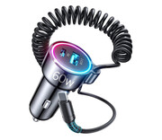 JoyRoom Szybka ładowarka samochodowa 3w1 kabel USB Typ C 1,6m 60W JoyRoom