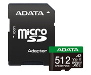 ADATA 512GB microSDXC Speed plus UHS-I U3 V30 ADATA