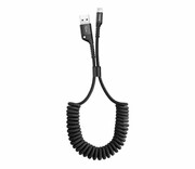 Baseus Kabel sprężynowy Lightning Spring 1m 2A (czarny) CALSR-01