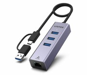 UNITEK Hub USB-C - 3x USB-C, Ethernet Hub USB-C - 3x USB-C Ethernet UNITEK