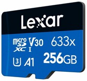 LEXAR microSDXC 256GB 633x 100/45MB/s CL10 adapter microSDXC 256GB 633x 100/45MB/s CL10 adapter LEXAR