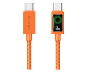 USAMS Kabel PD 60W USB-C/USB-C 1,2m pomarańczowy USAMS