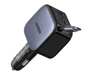 UGREEN Ładowarka samochodowa EC603USB-C + USB90W z kablem szara UGREEN