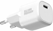 SILVER MONKEY Mini Ładowarka sieciowa PD 20W (USB-C) Biała Mini Ładowarka sieciowa PD 20W (USB-C) Biała SILVER MONKEY
