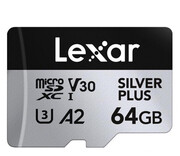 Lexar 64GB microSDXC Silver Plus UHS-I U3 A2 V30 Lexar