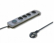 QOLTEC Quick Switch, 4 gniazda, 1,5m, szara 50163 Quick Switch 4 gniazda 1 5m szara 50163 QOLTEC