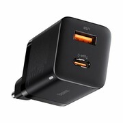 BASEUS sieciowa Super Si Pro Quick Charger 1xUSB 1xUSB-C 30W (czarna) CCSUPP-E01 sieciowa Super Si Pro Quick Charger 1xUSB 1xUSB-C 30W (czarna) CCSUPP-E01 BASEUS