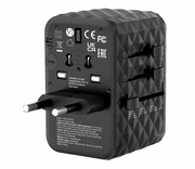 VERBATIM Adapter podróżny UTA-05 32120 ładowarka GaN 65W 180 krajów, 2x USB-C, 2x USB-A, PD 65W, QC 4+ ANVE05W4UQBG Adapter podróżny UTA-05 32120 ładowarka GaN 65W 180 krajów 2x USB-C 2x USB-A PD 65W QC 4 ANVE05W4UQBG VERBATIM