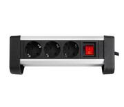 Spacetronik Listwa zasilająca SPS-T34BS - 3 gniazda 1.5m srebrno-czarny Spacetronik